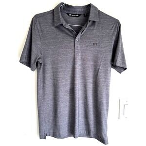 Travis Mathew Men's Short Sleeve Golf Polo-The Heater Series-Dark Grey-Size‎ S
